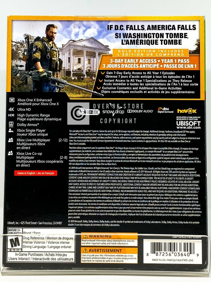 Tom Clancy's The Division 2 Gold Edition Steelbook - Xbox One - New - Image 2 of 4