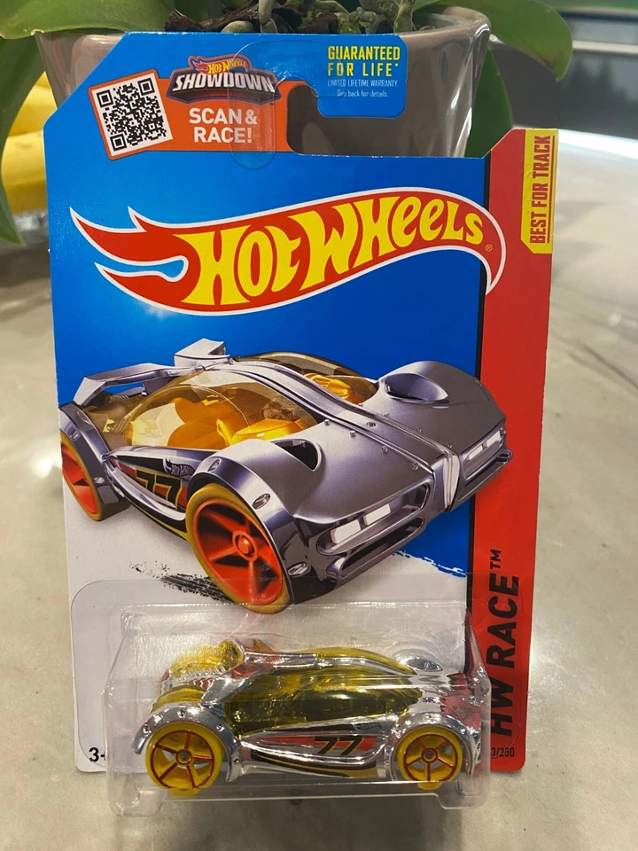 2015 Hot Wheels #163 Hw Race-Super Chromes Iridium Wyellow Roue Rouge OH5s - Photo 1/1