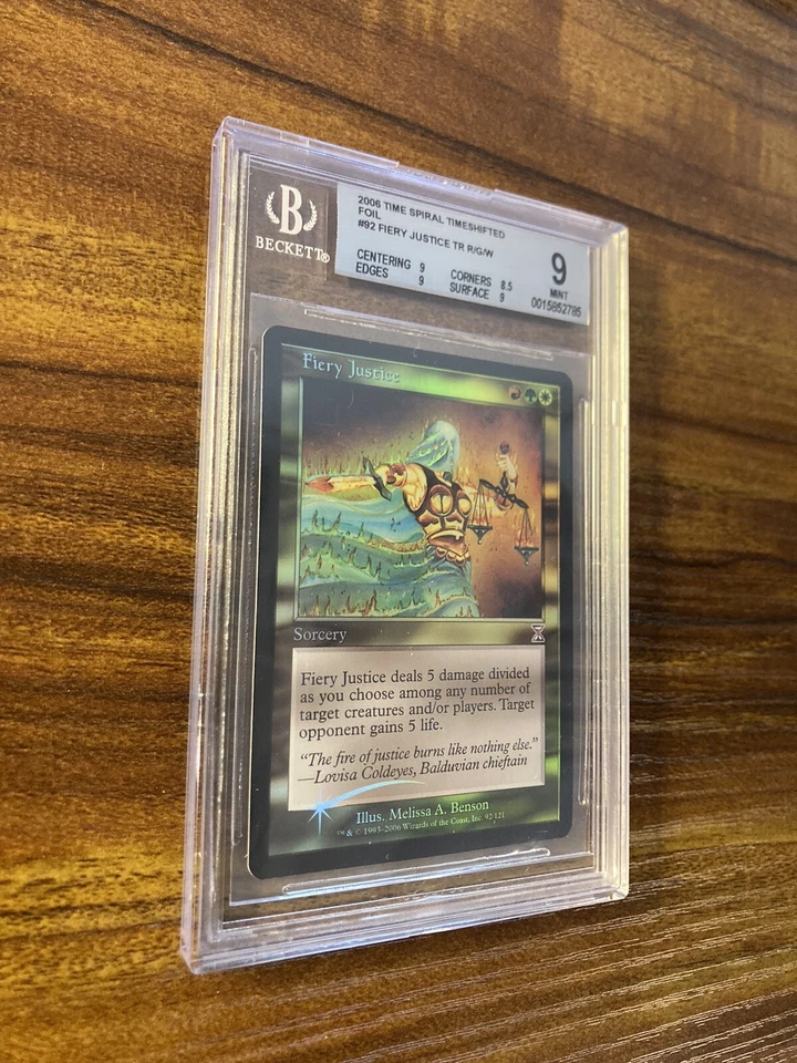 MTG✨FIERY JUSTICE FOIL✨Time Spiral-Timeshifted BGS 9 MINT Sorcery 2006 POP 1 ! - Image 3 of 4