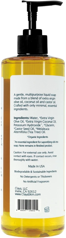 Tea Tree Liquid Castile Soap Set – Organic Ingredients, Gentle for skin - Image 3 of 3