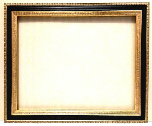 20" X 24" STANDARD PICTURE FRAME 2 1/4" WIDE GOLD LEAF & BLACK REVERSE PANEL - Picture 2 of 11