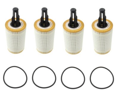 Set of 4 Oil Filters Mann For MB C204 W218 A207 V212 W166 R231 C & S GL Class