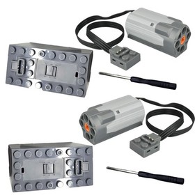 2Set M-motor & Battery Box For LEGO Block Toy 8883 Train Power Functions 88000