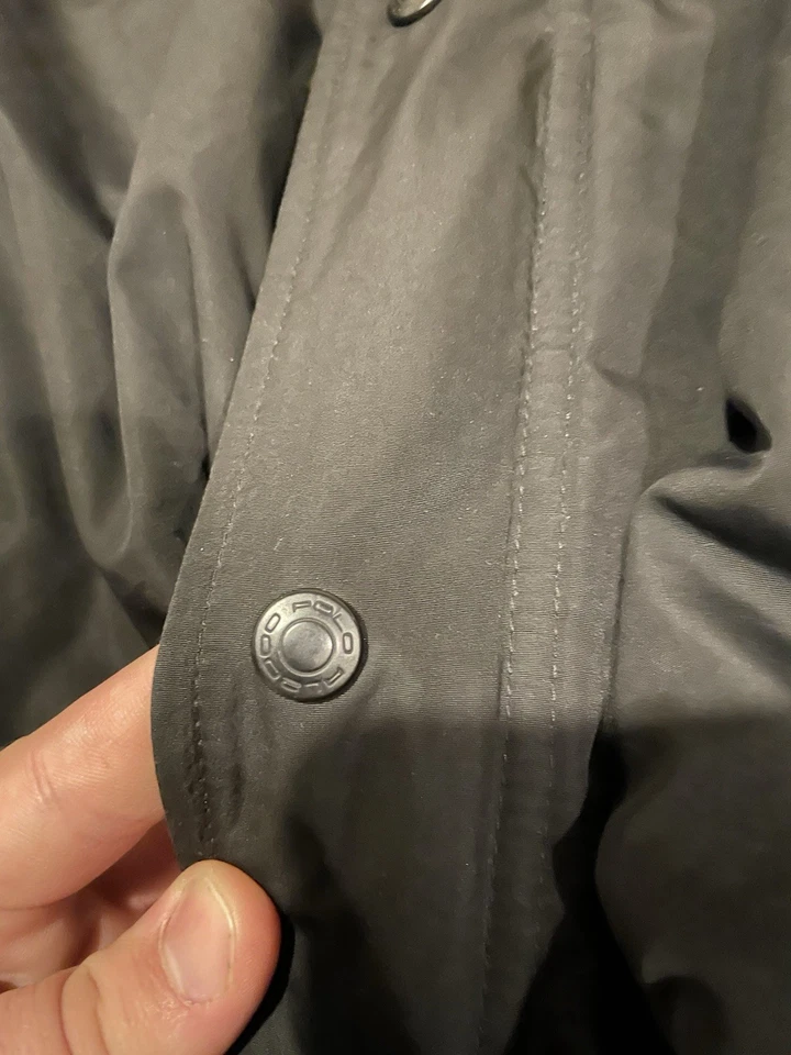 Men’s Vintage Polo Sport Ralph Lauren Down Coat XL RL2000 Black Zip Up Jacket - Image 4 of 4