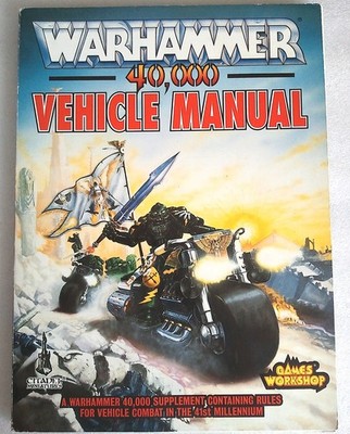 Komplettes Warhammer 40.000 Fahrzeug Handbuch 1992 Rogue Trader 40k Games Workshop