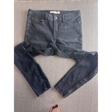 Athleta Sculptek Skinny Jeans Black Ankle Zip Denim Pants Womens 10 RN 54023