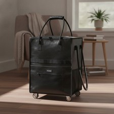 Reusable Grocery Bag with Heave-Duty Wheels, 60L Large Capacity Rolling Tote ...