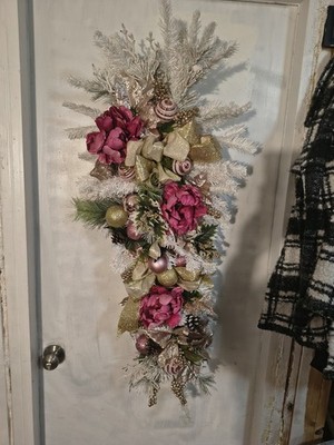 Prelit Christmas Stair Swag Christmas Decoration for Front Door Porch Shop