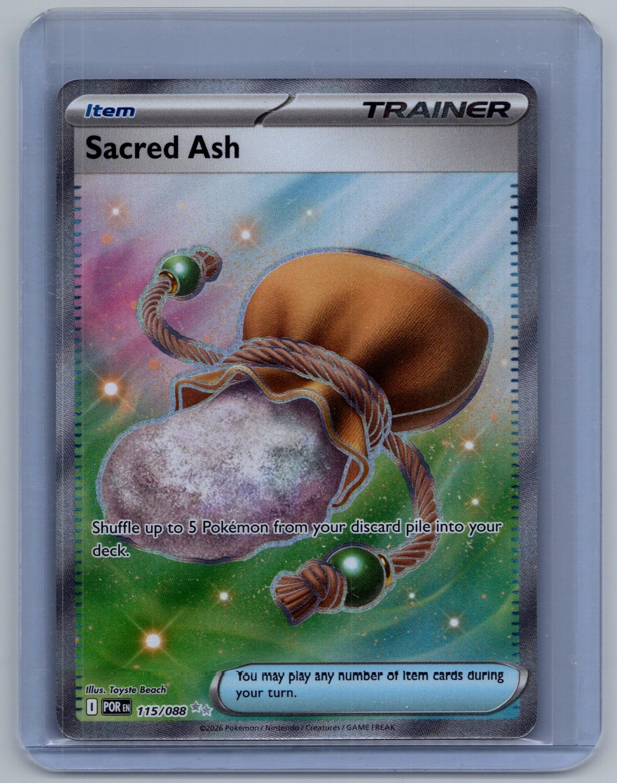 Sacred Ash 115/088 Ultra Rare Perfect Order Pokemon Holo Near Mint