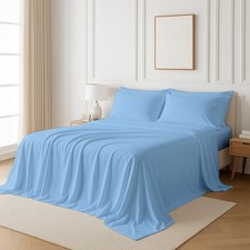 Premium 6 Piece Egyptian Cotton Fitted Queen Sheet Set, Hotel Quality Soft Br...