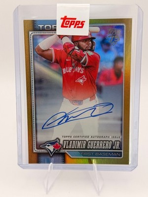 2026 Topps #20 Vladimir Guerrero Jr. Flagship Real One Autographs Gold Foil #/50