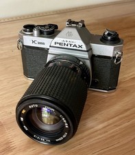 ASAHI PENTAX K1000 Film Camera W/ Albinar MC Zoom 70-210mm Lens f/4.0-5.6 READ