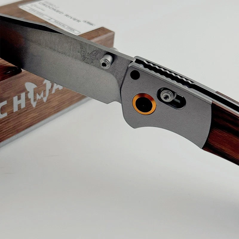 Cuchillo Plegable Benchmade 15080-2 Crooked River CPM-S30V Madera Mango Estabilizado Foto 3 de 4