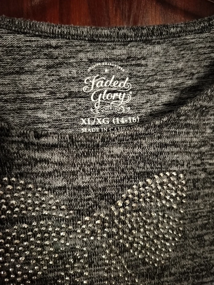 Vestido Suéter Niñas Gloria Desteñido Manga 3/4 Talla Gris 14/16 Vacaciones  Foto 3 de 4