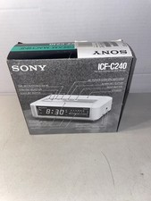 Vintage Sony Dream Machine FM AM Digital Clock Radio Beige ICF-C240