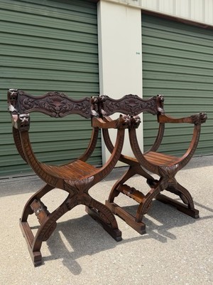 Renaissance Cross Antique Chairs