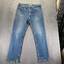 Vintage Lee Jeans Men 38x34 Blue Cotton Denim Straight Leg Workwear Faded Travel