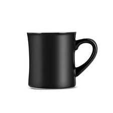 Espresso Parts EPDMBLACK Black Exterior with White Interior Diner Mug