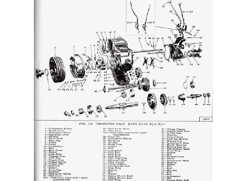 Conjunto de caja de transmisión y transferencia 4-134 MOTOR SE ADAPTA 46-71 PARA JEEP WILLYS Foto 2 de 4