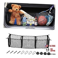 Cargo Net for Car Explorable 3 Pocket Heavy-Duty 43.3" x 11.8"/Black
