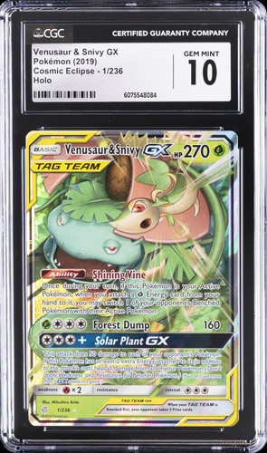 Venusaur & Snivy-GX graded CGC 10 for sale on eBay