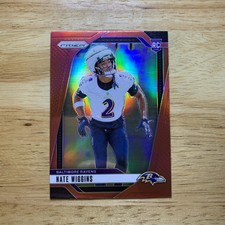 2024 Panini Prizm Football Nate Wiggins Red Prizm #380 Rookie RC Ravens Retail