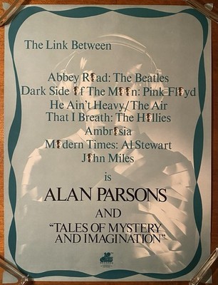 THE ALAN PARSONS PROJECT Tales Of Mystery & Imagination 1976 US Promo Poster #2