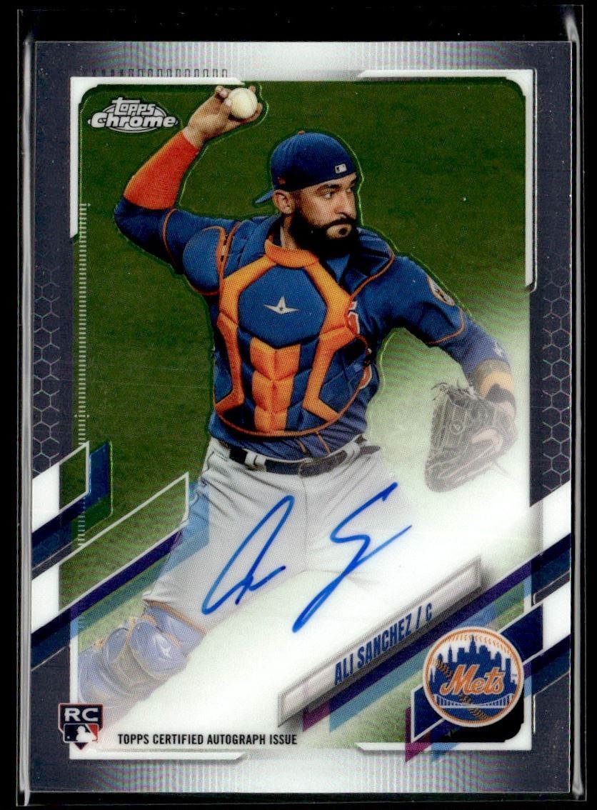 2021 Topps Chrome Rookie Autographs Ali Sanchez New York Mets #RA-ALS