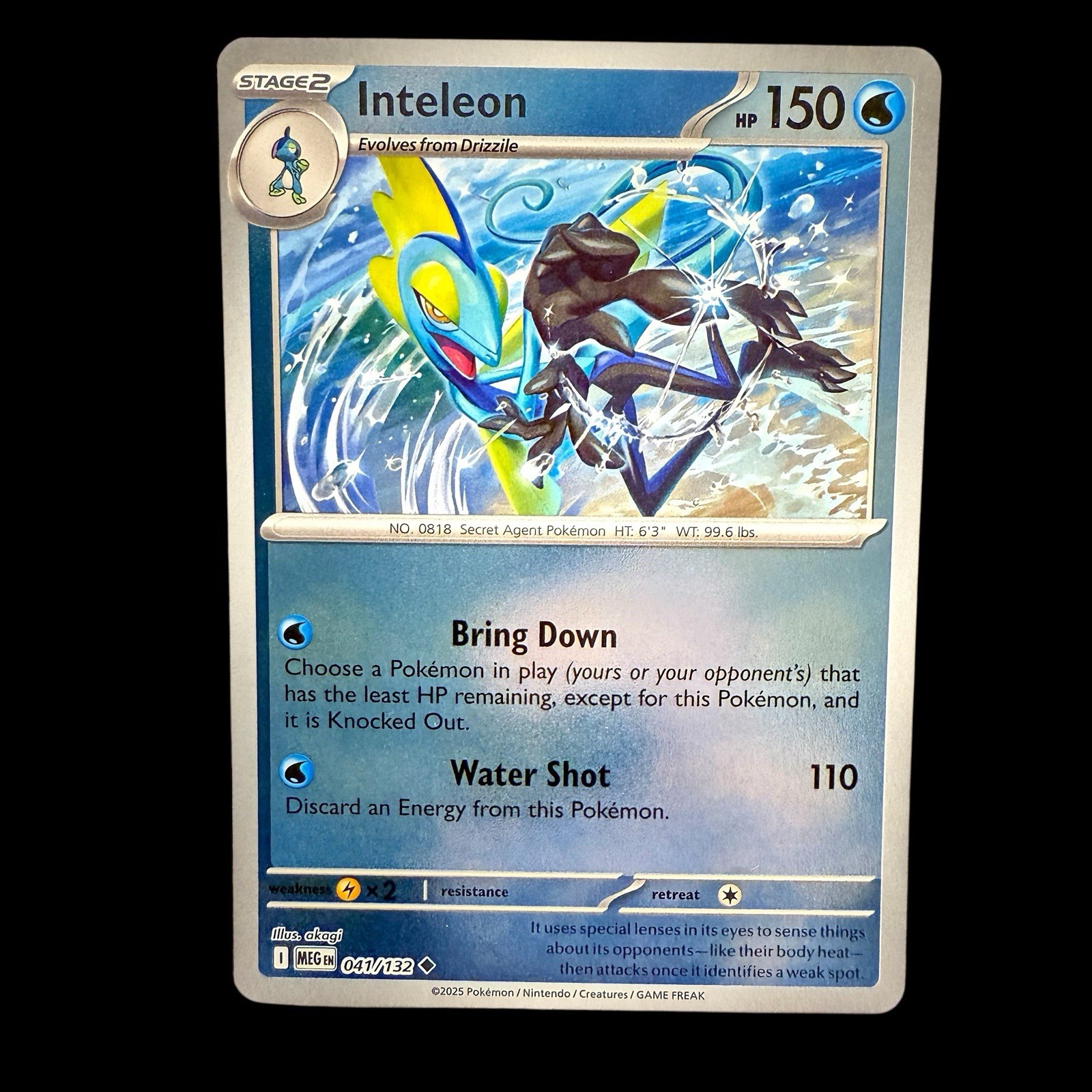 Inteleon 041/132 Me01: Mega Evolution Reverse Holo Near Mint
