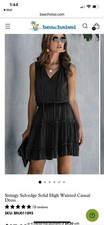 Classic Little Black Dress  Cocktail dress Casual Women’s High Waist Ruffle Hem