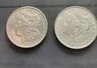 Lot of 2 Beauties : 1889 and 1921 United States Morgan Silver Dollar