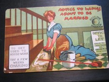 Comic Postcard "Advice to Ladies about to be married" Posted 1911