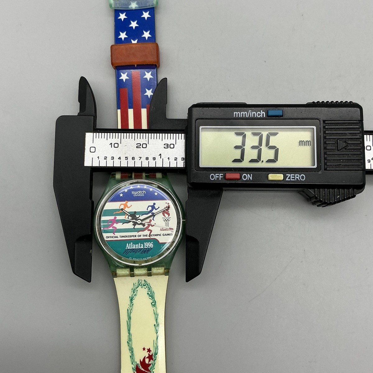 Vintage Swatch Atlanta 1996 Mens Watch 34mm Olympic USA Flag Swiss Vintage Swatch Atlanta 1996 Mens Watch 34mm Olympic USA Flag Swiss