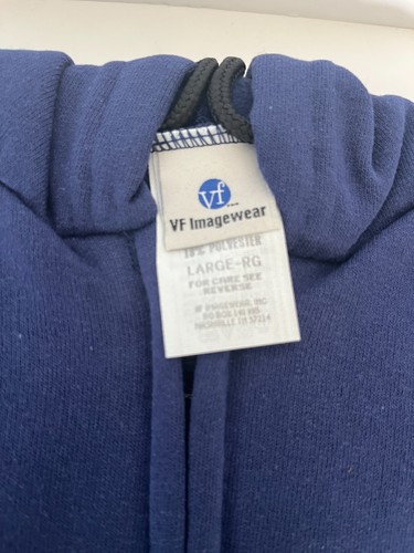 Blue AT&T Employee Full Zip Hoodie Mens Size Large Long Sleeve Embroidered Logo - Picture 7 of 9