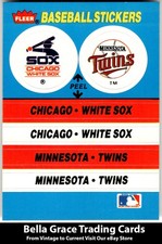 1987 Fleer Chicago White Sox / Minnesota Twins Team Stickers Orioles back