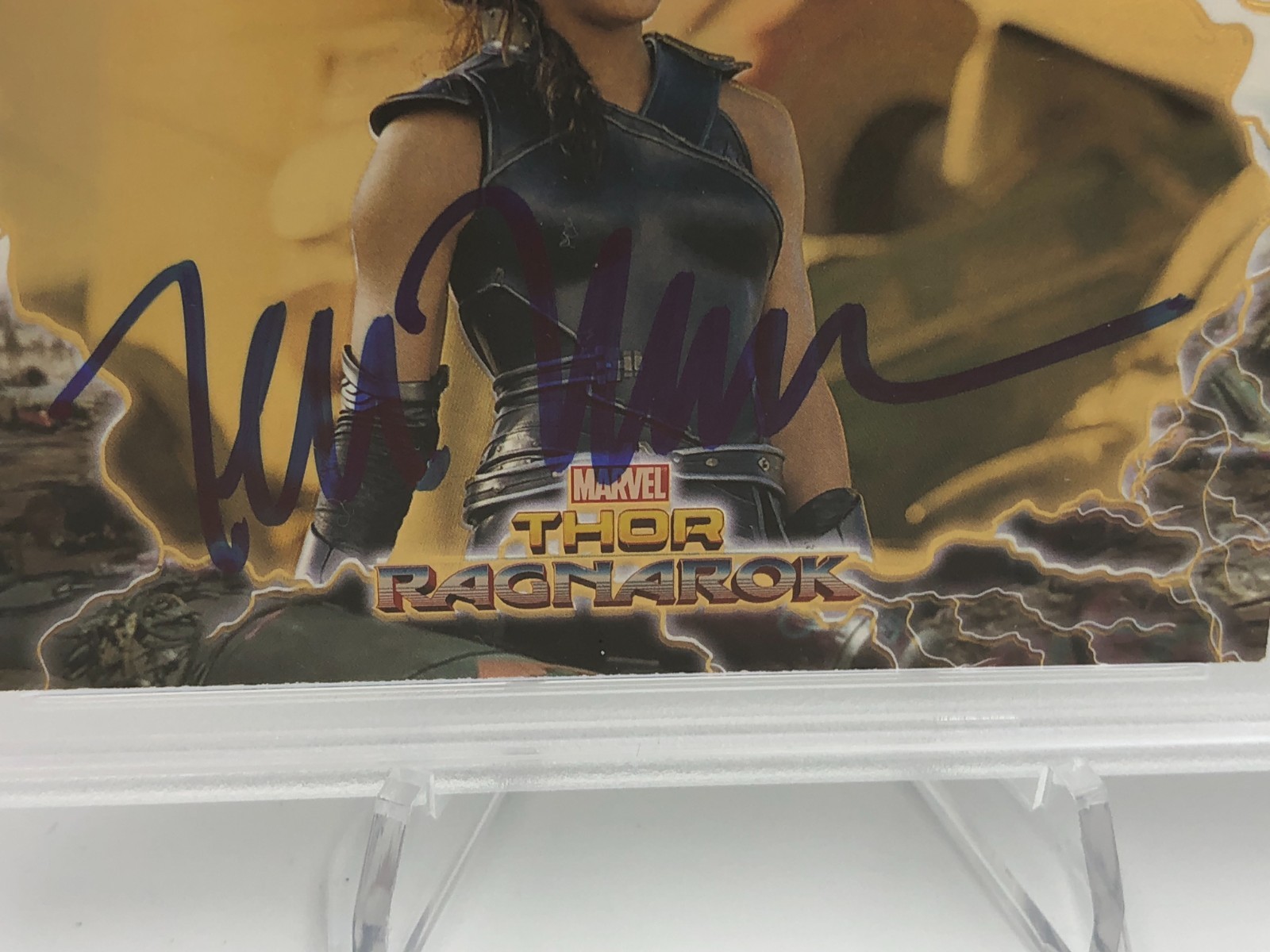 TESSA THOMPSON AUTO card THOR RAGNAROK VALKYRIE Signed MARVEL PSA GEM MINT 10 view 7