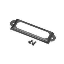 50pcs 60mm x 17mm Metal Black Label Holders FILE BOXES NAME CARD TAG Label Frame