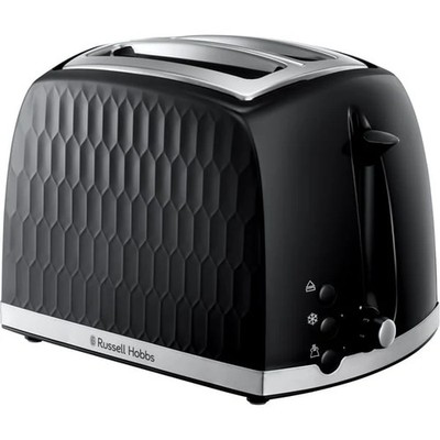 Russell Hobbs Honeycomb 2-Slice Toaster, Black - A - Like New