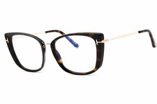 TOM FORD FT5816-B 052 Eyeglasses Dark Havana Clear Frame 53mm