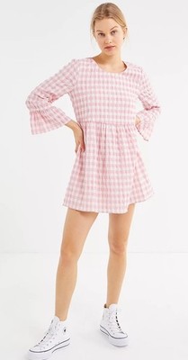 urban outfitters pink gingham dress Kimchi Blue Lucia Gingham Mini Dress