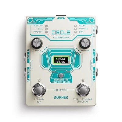 Donner Circle Looper Pedal Stereo 40 Slots 160 Min Drum Machine Standard Japan