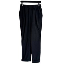 Varley Alana Slim Tapered Cuff Pant Black High Rise Pull-On - S