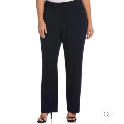 Rafaella Gabardine Bootcut Stretch Pants  Navy  Size 22W   NWT   $89