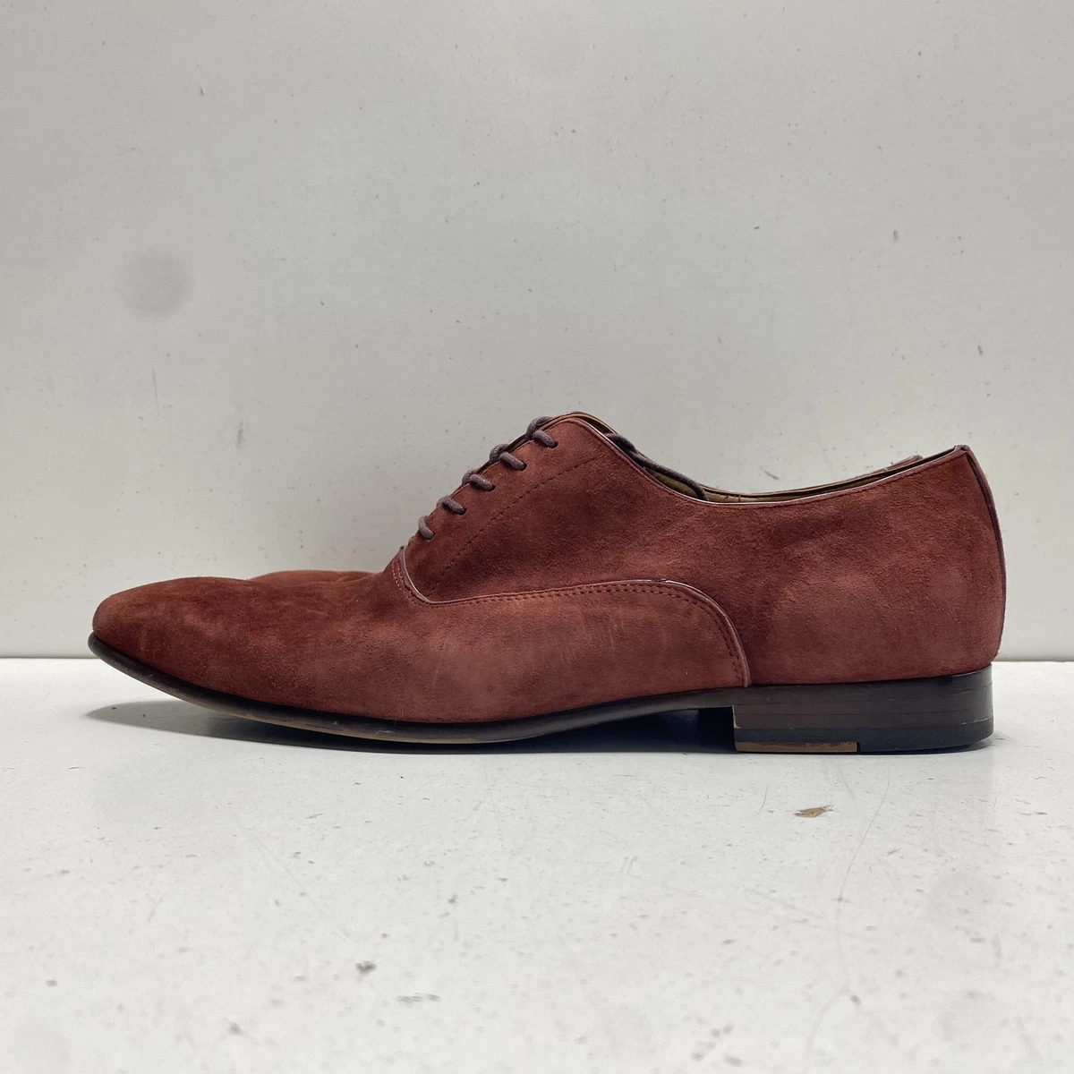 Franco Aldo maroon suede sz 7.5 lace up dress shoes Ferro Aldo Men main image 2