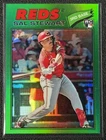 SAL STEWART 2026 TOPPS HERITAGE #221 ROOKIE CHROME GREEN REFRACTOR RC 61/99 REDS