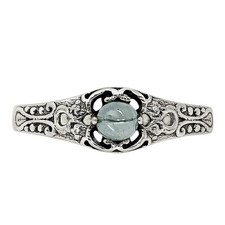 Natural Aquamarine - Brazil 925 Sterling Silver Ring s.6 Jewelry R-1172