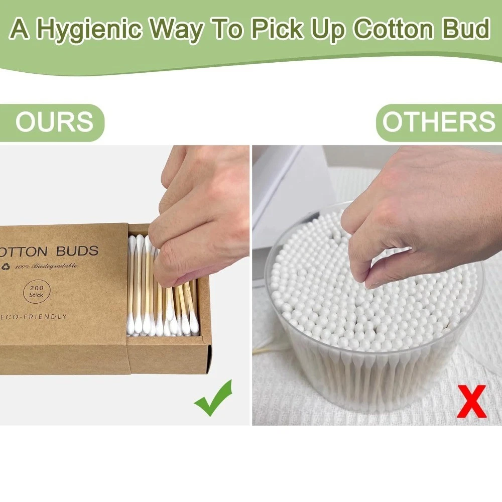 Bamboo Cotton Swabs - Thumbnail 3