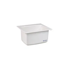 22x25 Inch Utility Laundry Sink White Porcelain with Drainboard