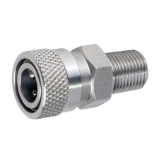 1/8 NPT Male to 8MM Female Quick-Disconnect Connector Adapter, Stainless Stee...