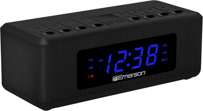 CK2023AM/FM Dual Alarm Clock Radio with 0.6'' Blue LED Display 4-Level Dimmer and